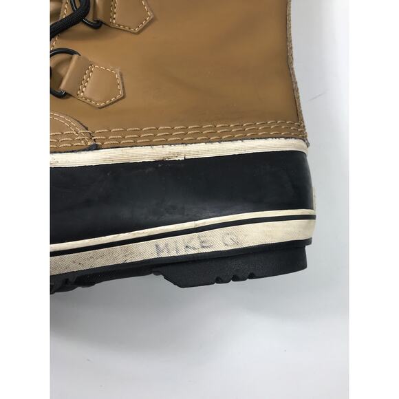 Sorel Men's Caribou Winter Snow Boots Waterproof Brown US 6 EU38 Faux Fur Lining - Picture 5 of 10